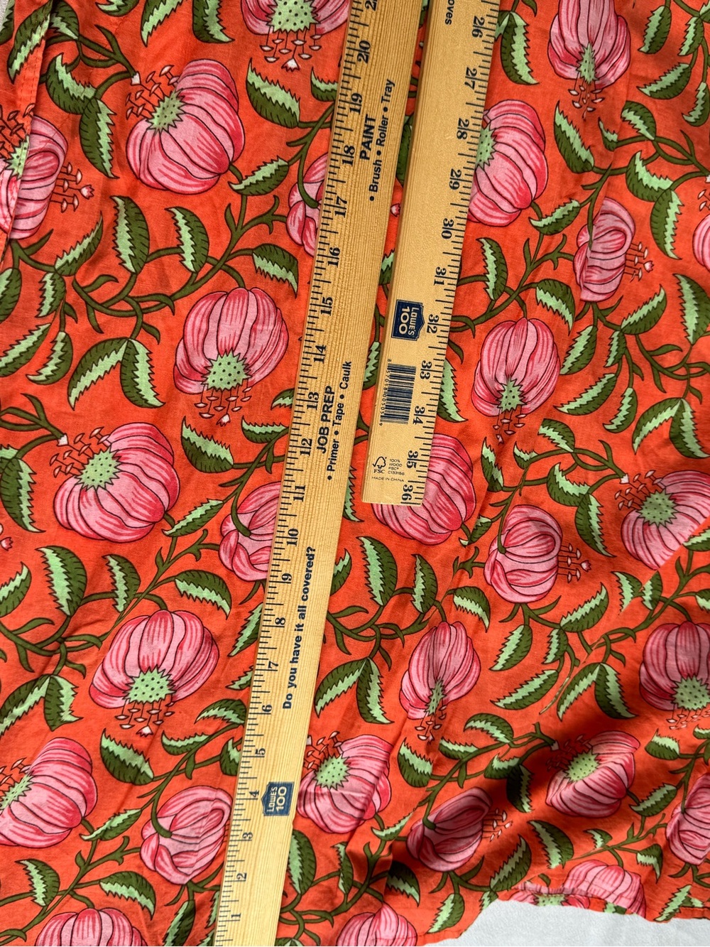 Estela Women’s Floral Kaftan Dress Orange Pink Oversized V-Neck Resort Cover Up - Picture 6 of 7